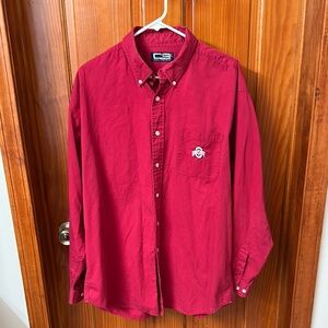 Vintage Crable Sportwear Ohio State Buckeyes long sleeve button down shirt. XL
